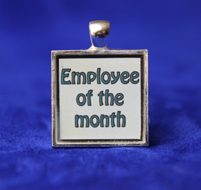 employee of month keychain pendant